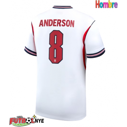 Camiseta Inglaterra Elliot Anderson #8 Primera Equipación Mundial 2026 manga corta
